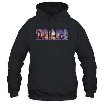 Miami Beach Urban Skyline City By Night Florida USA US Shirt & Tank Top | teecentury