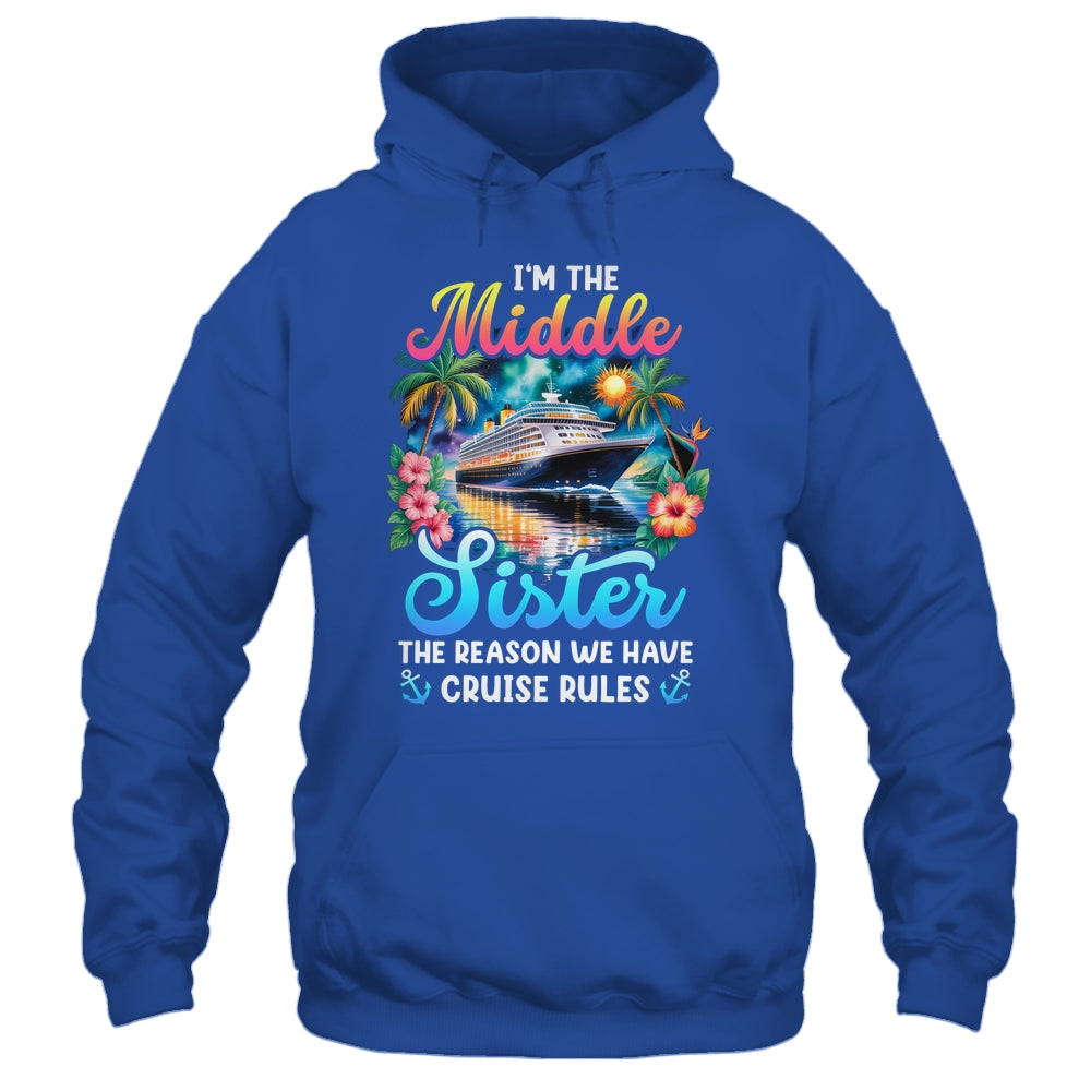 Middle Sister The Reason We Have Rules Sisters Cruise 2026 Shirt & Tank Top | teecentury