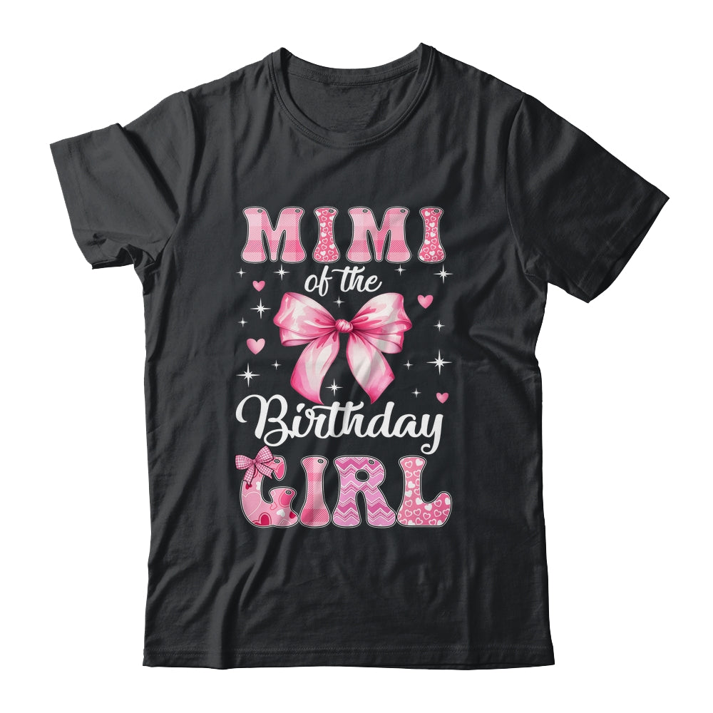 Mimi Of Birthday Girl Coquette Bow Matching Family Shirt & Hoodie | teecentury