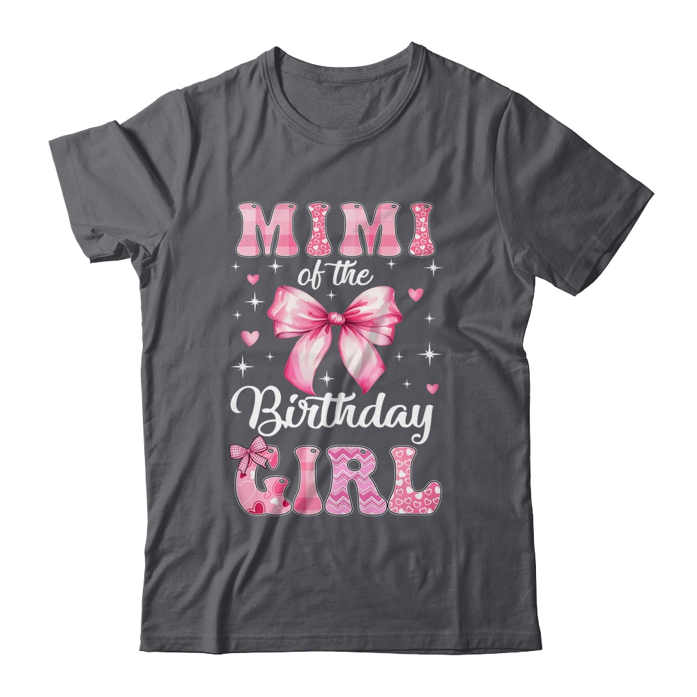 Mimi Of Birthday Girl Coquette Bow Matching Family Shirt & Hoodie | teecentury