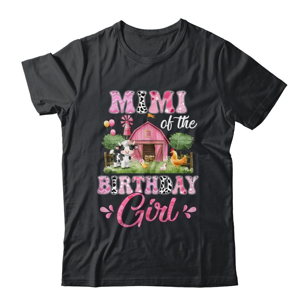 Mimi Of The Birthday Girl 1st Birthday Cow Farm Family Shirt & Hoodie | teecentury