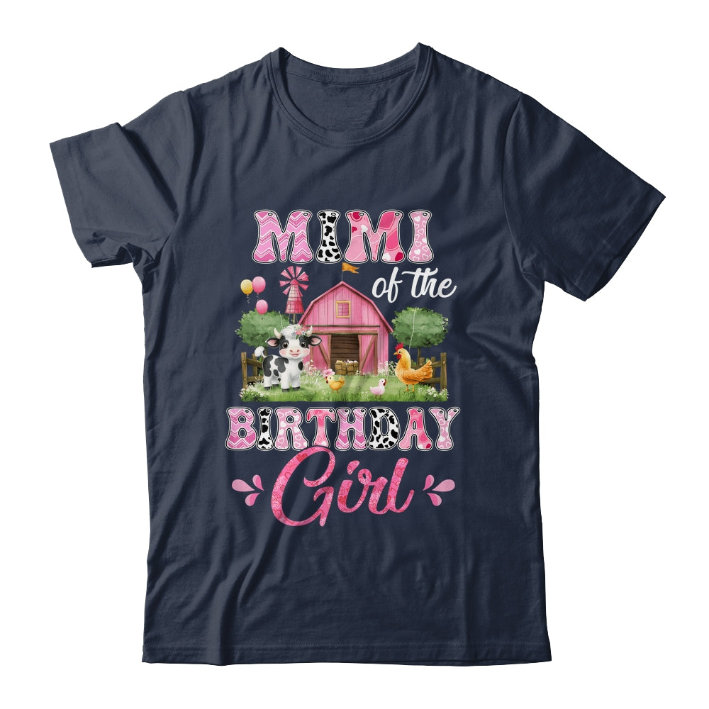 Mimi Of The Birthday Girl 1st Birthday Cow Farm Family Shirt & Hoodie | teecentury