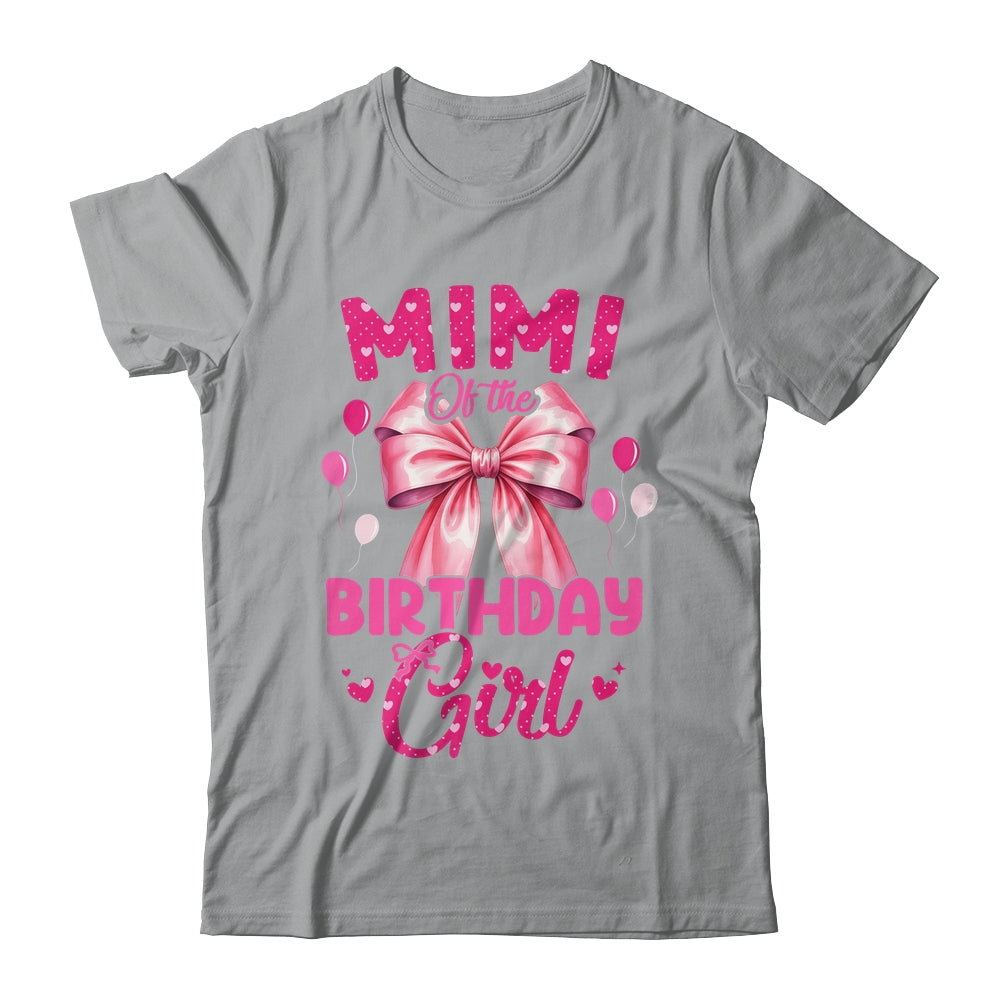 Mimi Of The Birthday Girl Coquette Bow Matching Family Shirt & Hoodie | teecentury
