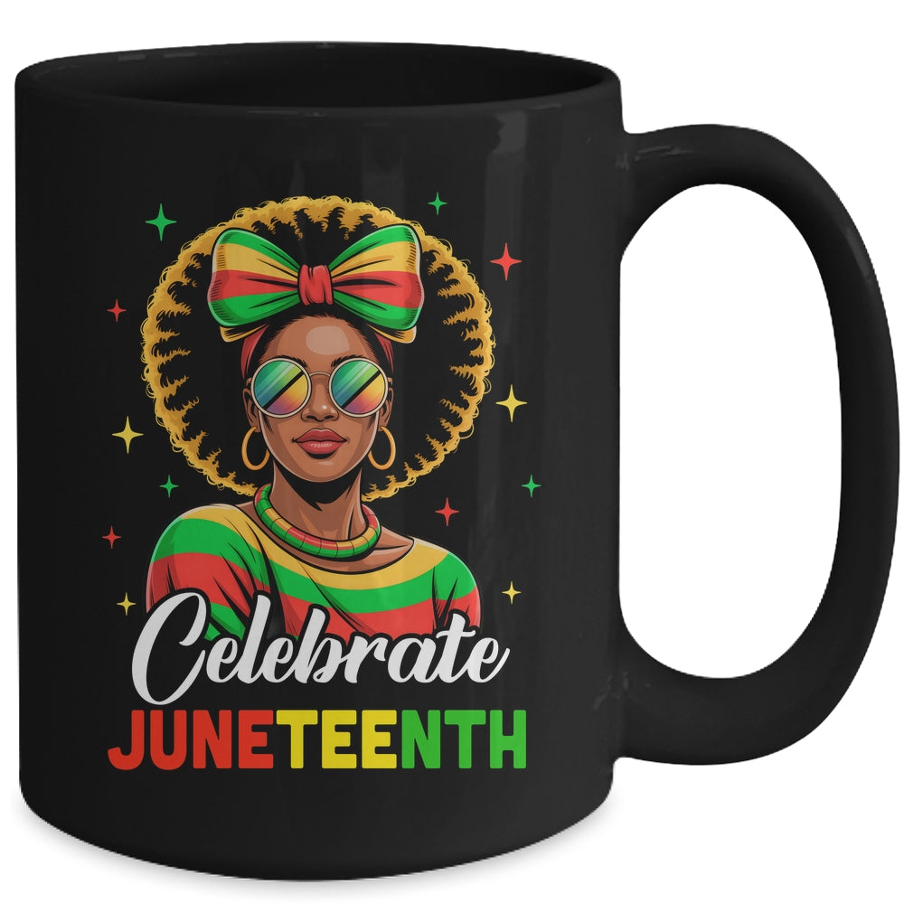 Miss Juneteenth Freedom Black American African Women Girl Mug | teecentury