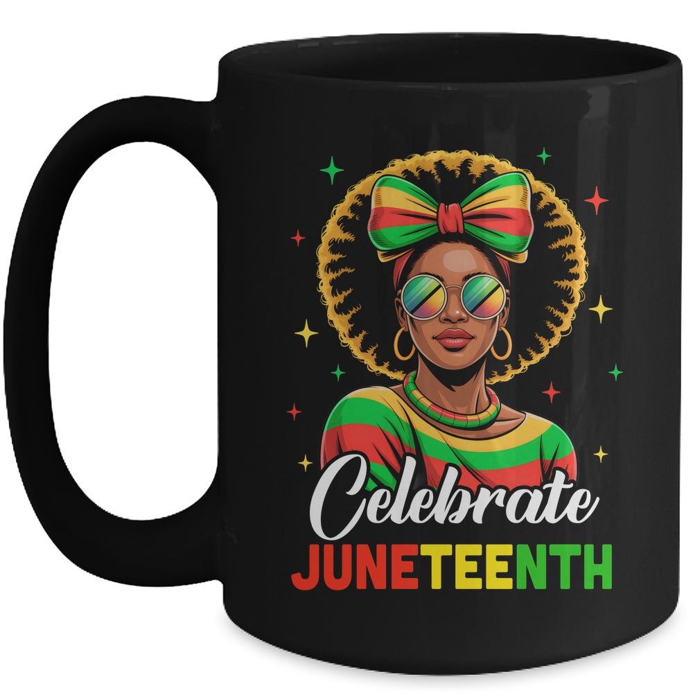Miss Juneteenth Freedom Black American African Women Girl Mug | teecentury
