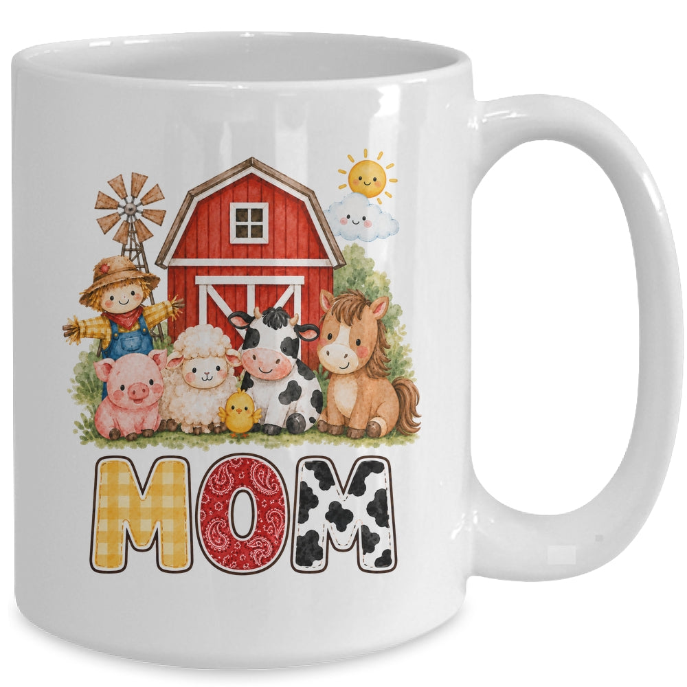Mom Farm Cow 1St Birthday Girl Boy Matching Family Mug | teecentury