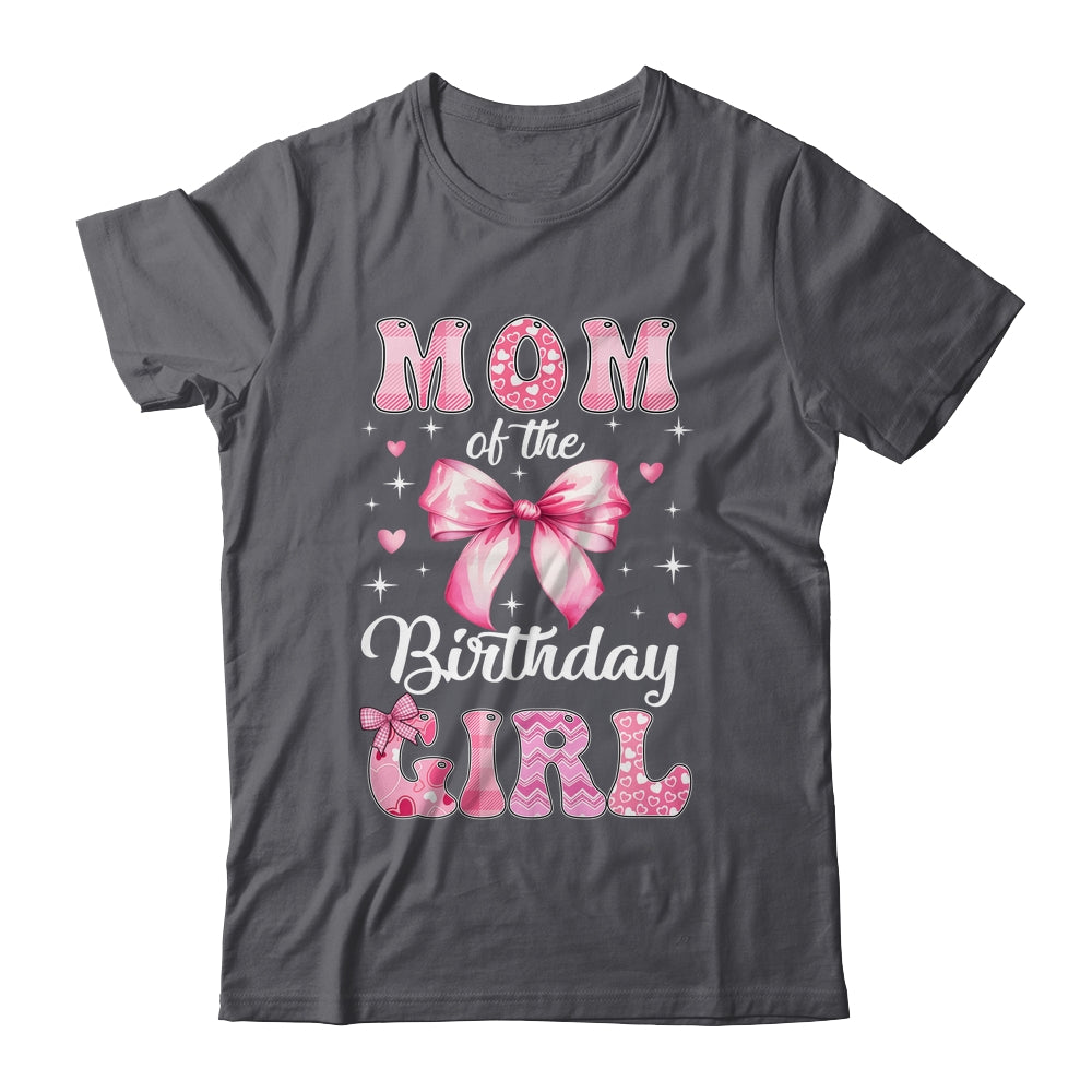 Mom Of Birthday Girl Coquette Bow Matching Family Shirt & Hoodie | teecentury