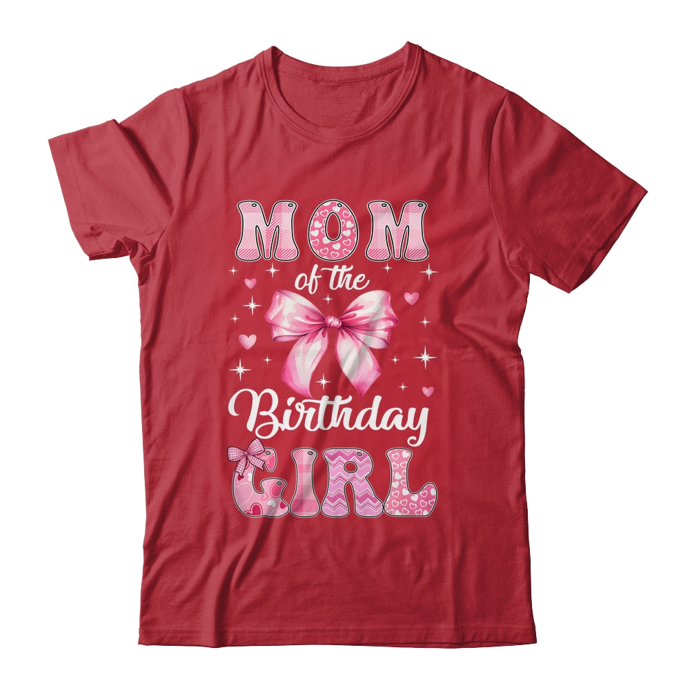 Mom Of Birthday Girl Coquette Bow Matching Family Shirt & Hoodie | teecentury