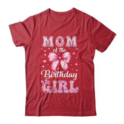 Mom Of Birthday Girl Coquette Bow Matching Family Shirt & Hoodie | teecentury