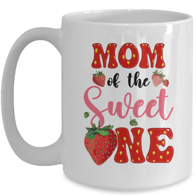 Mom Of Sweet One Strawberry Frist 1st Birthday Girl Mug | teecentury