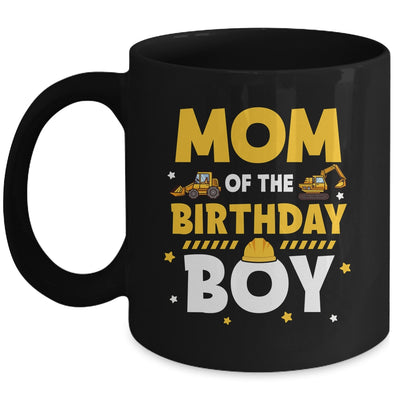 Mom Of The Birthday Boy Construction Worker Family Party Mug | teecentury