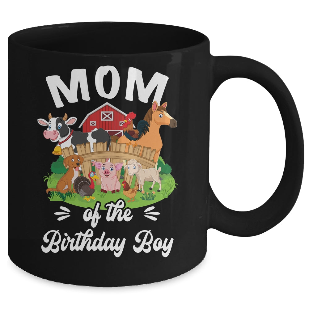 Mom Of The Birthday Boy Party Cow Farm 1st Birthday Party Mug | teecentury