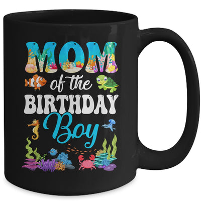 Mom Of The Birthday Boy Sea Fish Ocean Aquarium Party Mug | teecentury