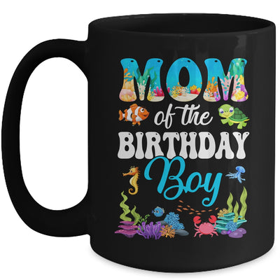 Mom Of The Birthday Boy Sea Fish Ocean Aquarium Party Mug | teecentury