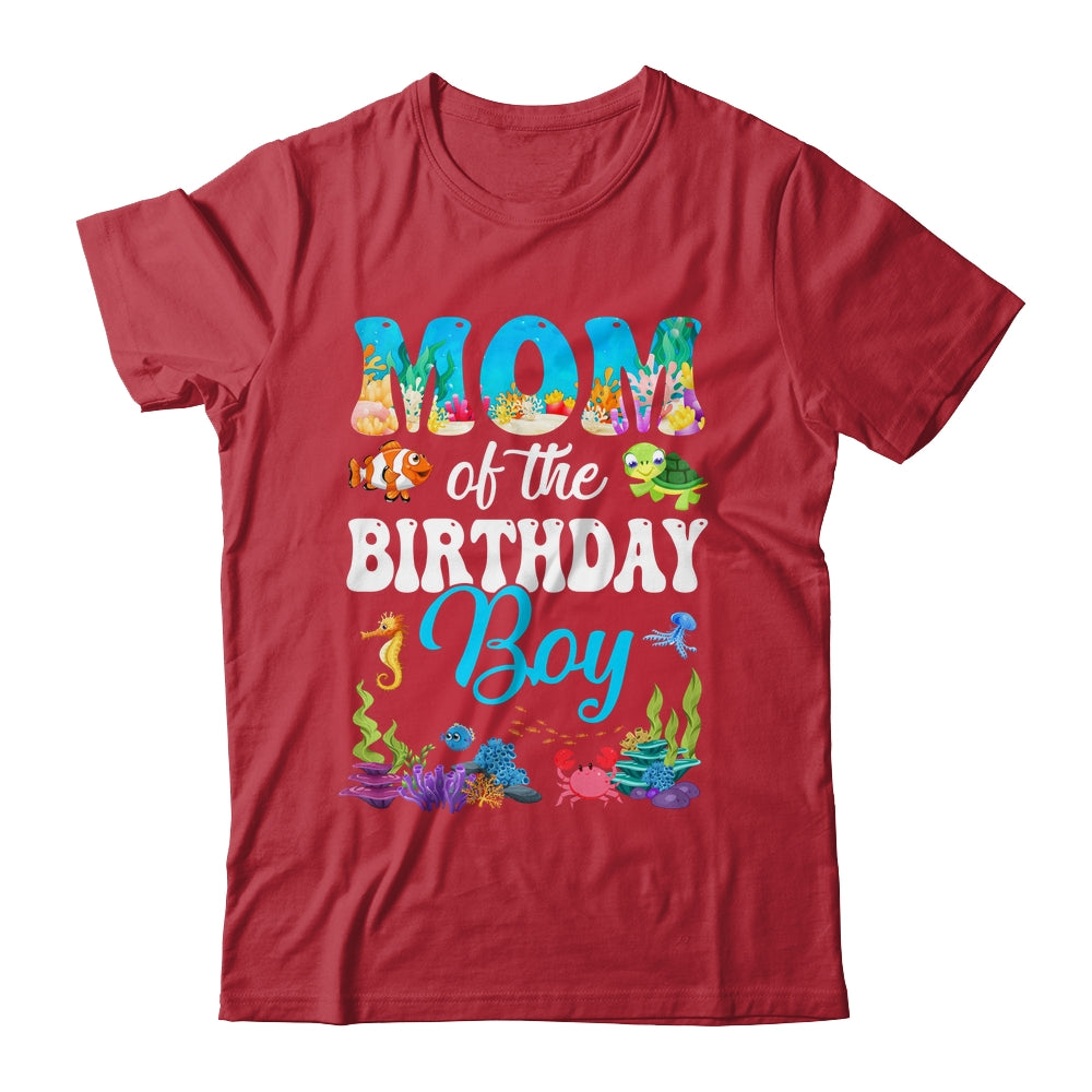 Mom Of The Birthday Boy Sea Fish Ocean Aquarium Party Shirt & Hoodie | teecentury