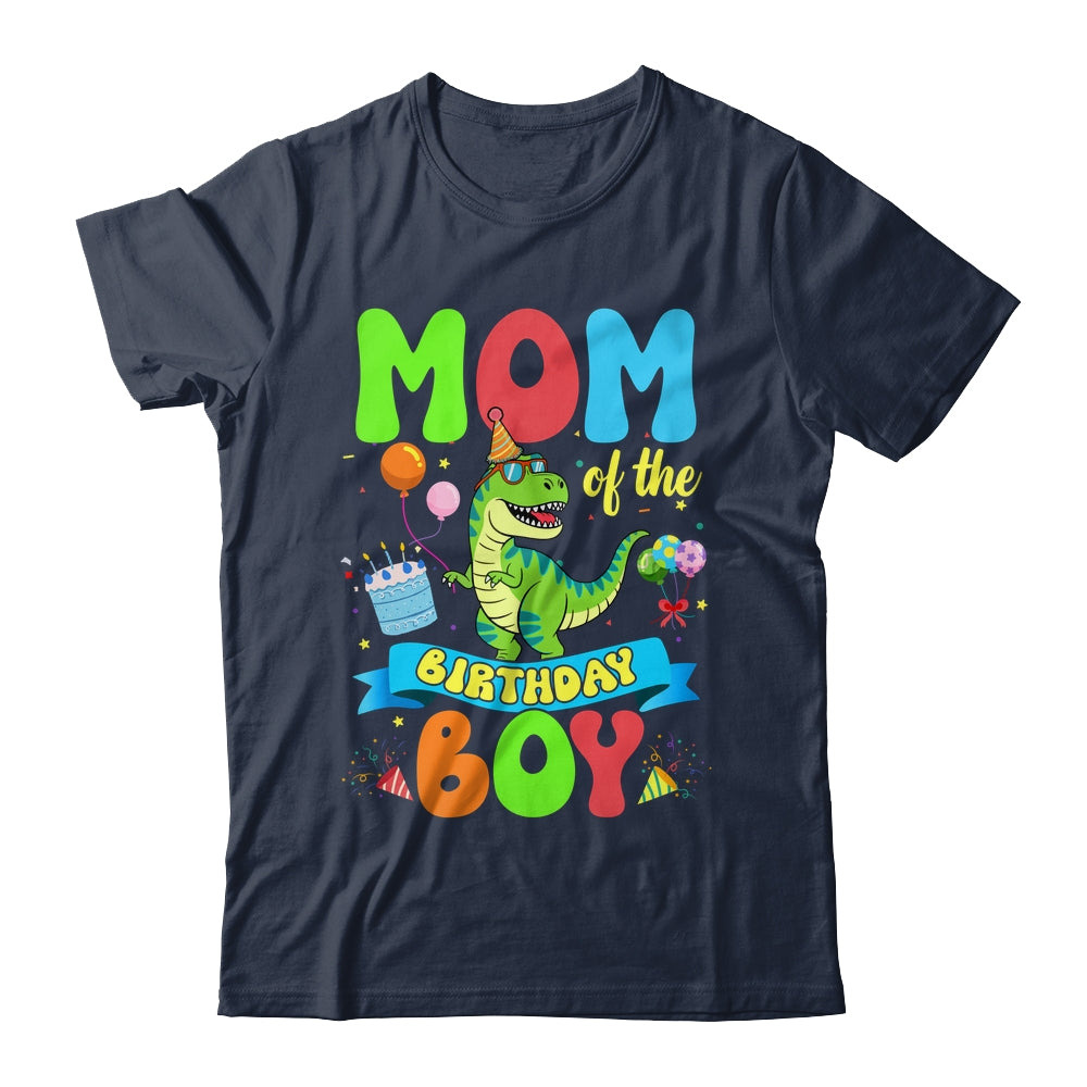 Mom Of The Birthday Boy TRex Dinosaur Birthday Family Shirt & Hoodie | teecentury