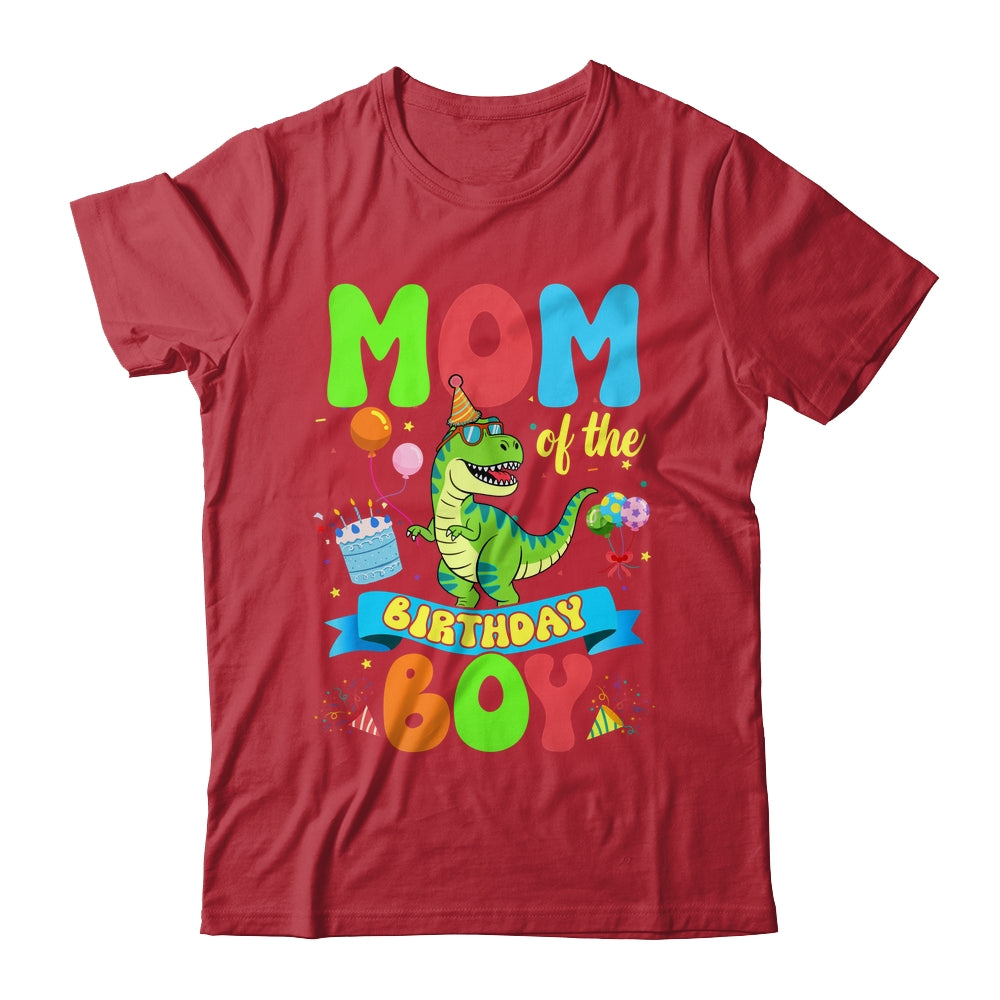 Mom Of The Birthday Boy TRex Dinosaur Birthday Family Shirt & Hoodie | teecentury
