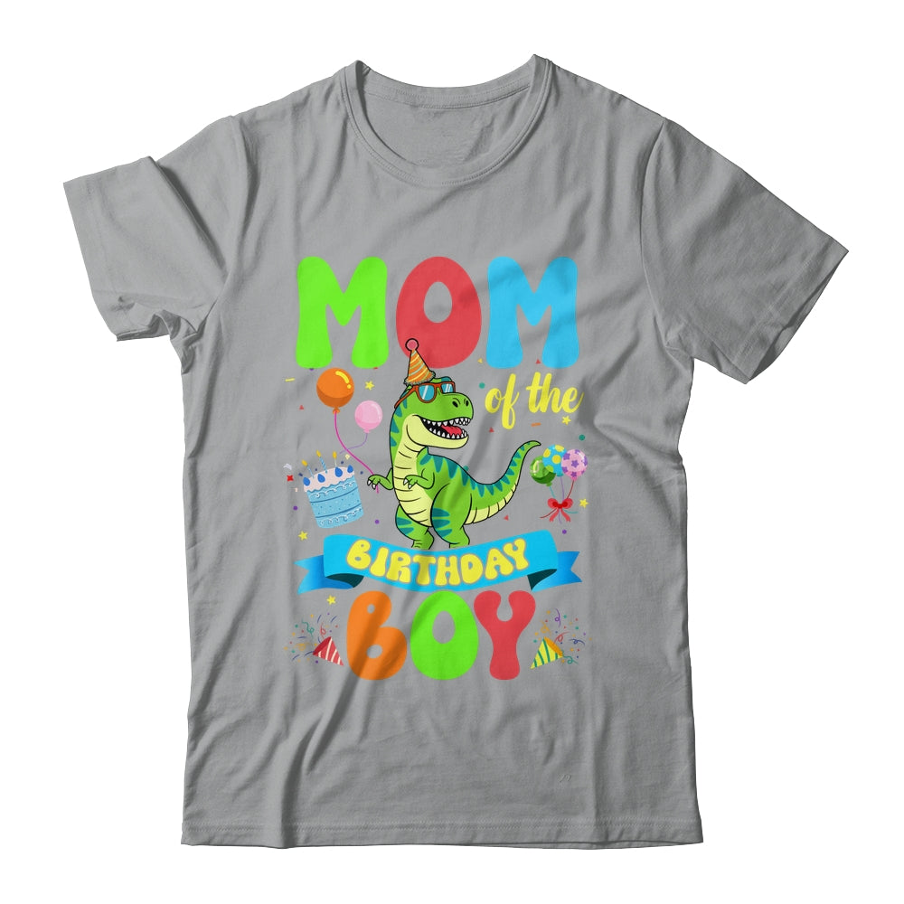 Mom Of The Birthday Boy TRex Dinosaur Birthday Family Shirt & Hoodie | teecentury