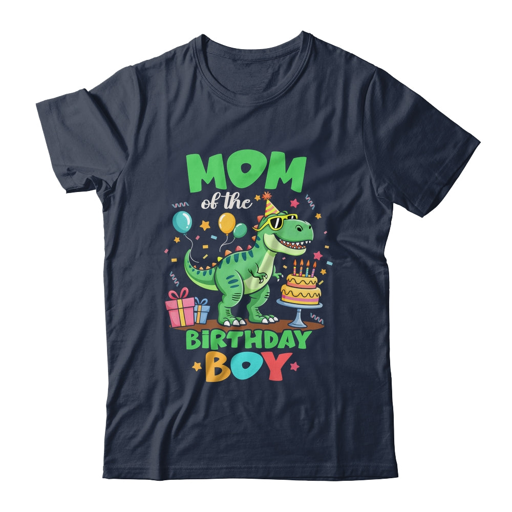 Mom Of The Birthday Boy T Rex Dinosaur Family Party Shirt & Hoodie | teecentury
