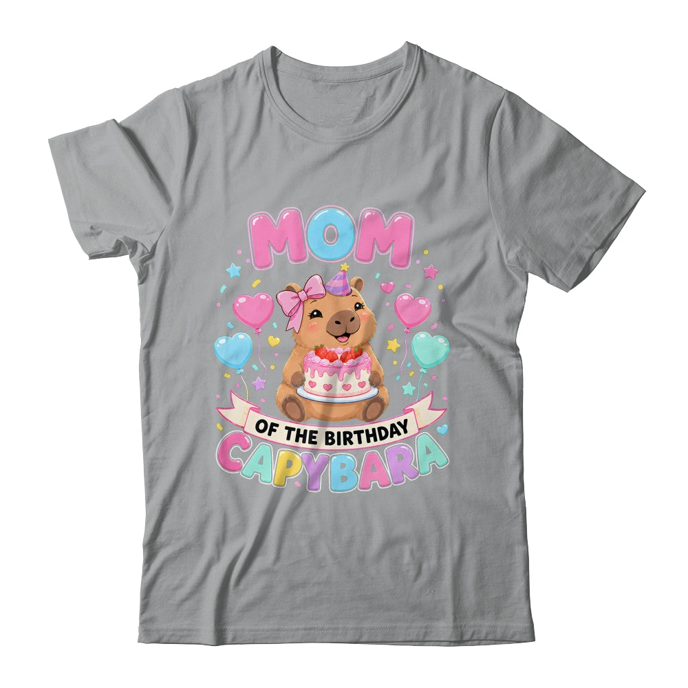 Mom Of The Birthday Capybara Birthday Girl Family Shirt & Hoodie | teecentury