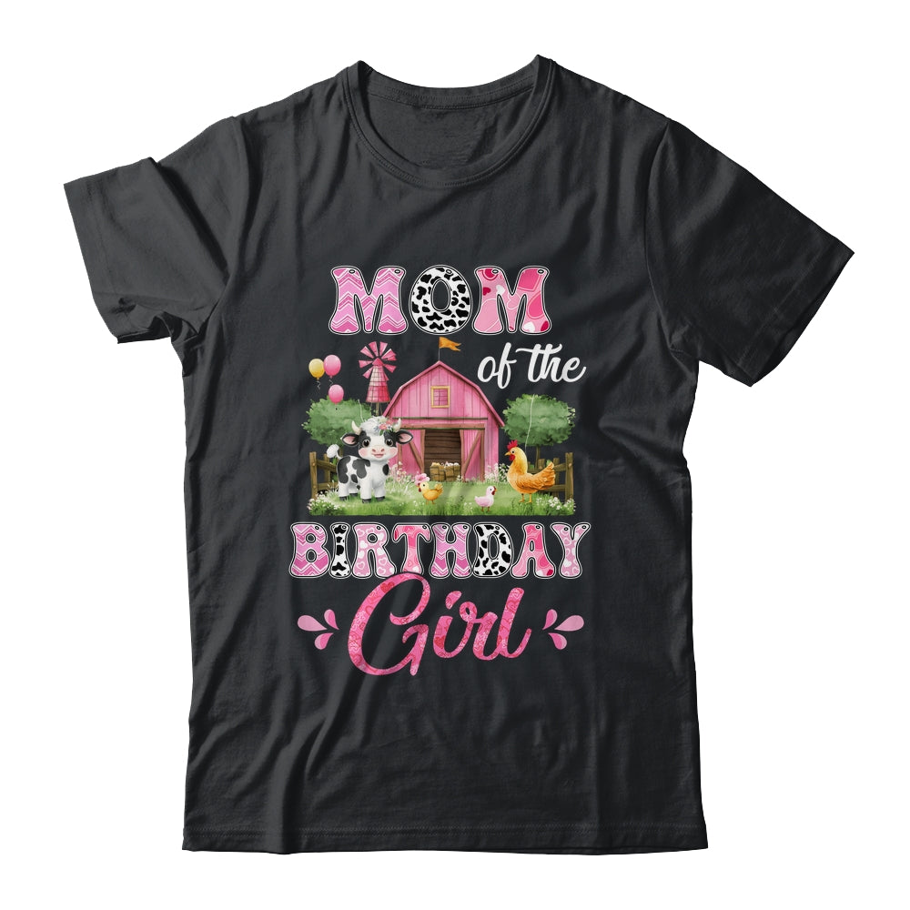 Mom Of The Birthday Girl 1st Birthday Cow Farm Family Shirt & Hoodie | teecentury