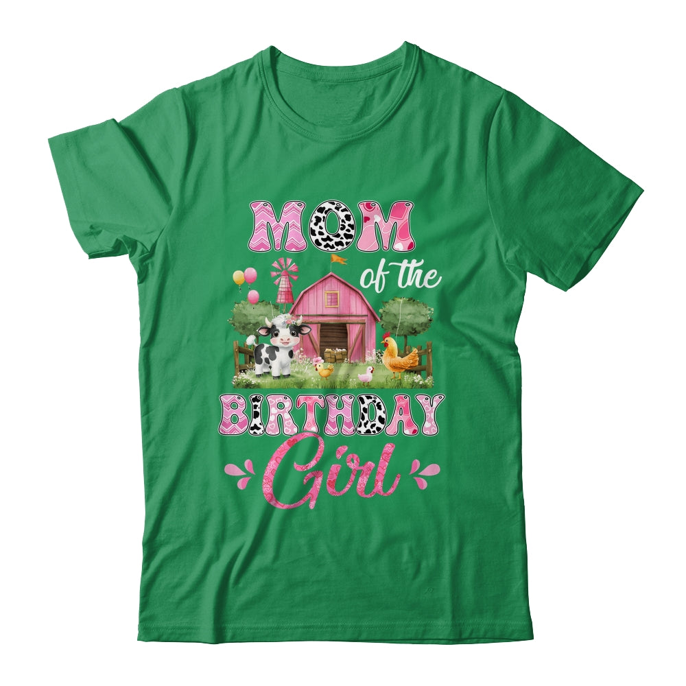 Mom Of The Birthday Girl 1st Birthday Cow Farm Family Shirt & Hoodie | teecentury