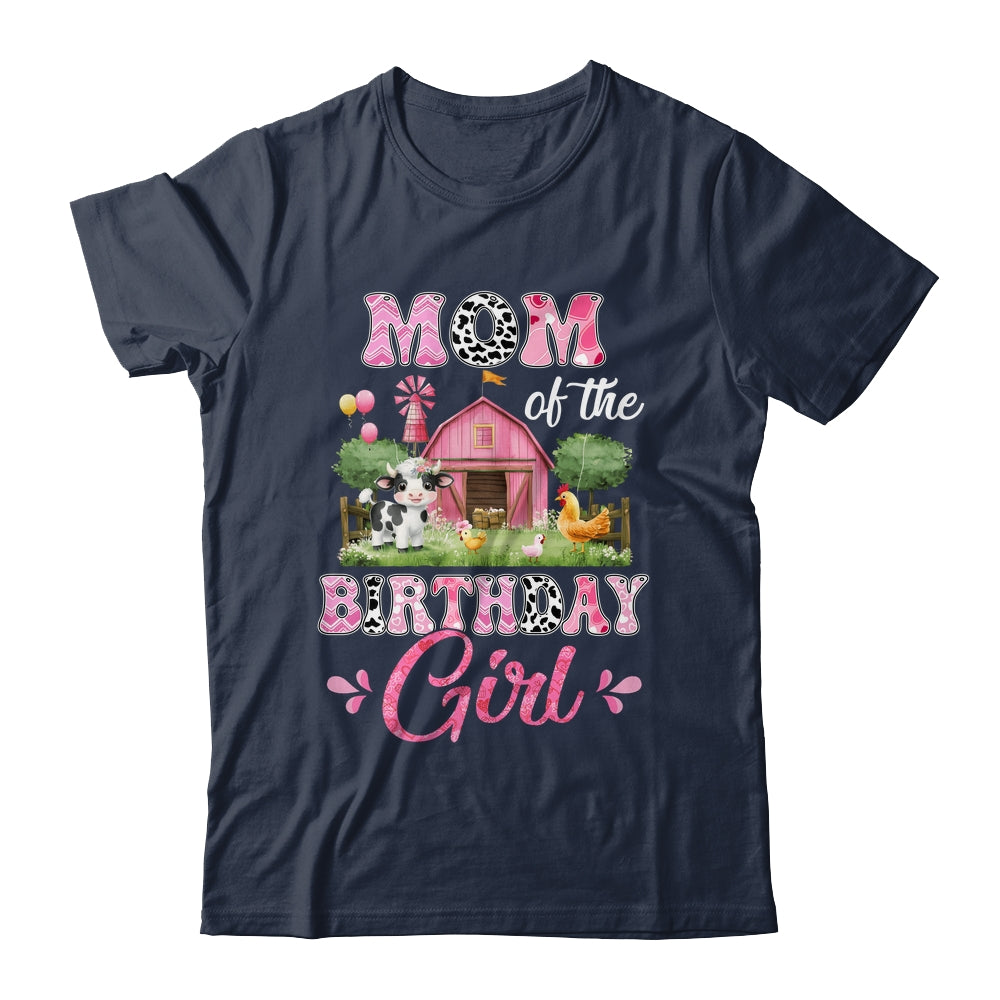Mom Of The Birthday Girl 1st Birthday Cow Farm Family Shirt & Hoodie | teecentury