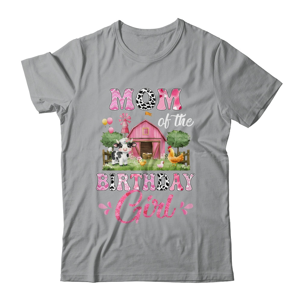 Mom Of The Birthday Girl 1st Birthday Cow Farm Family Shirt & Hoodie | teecentury