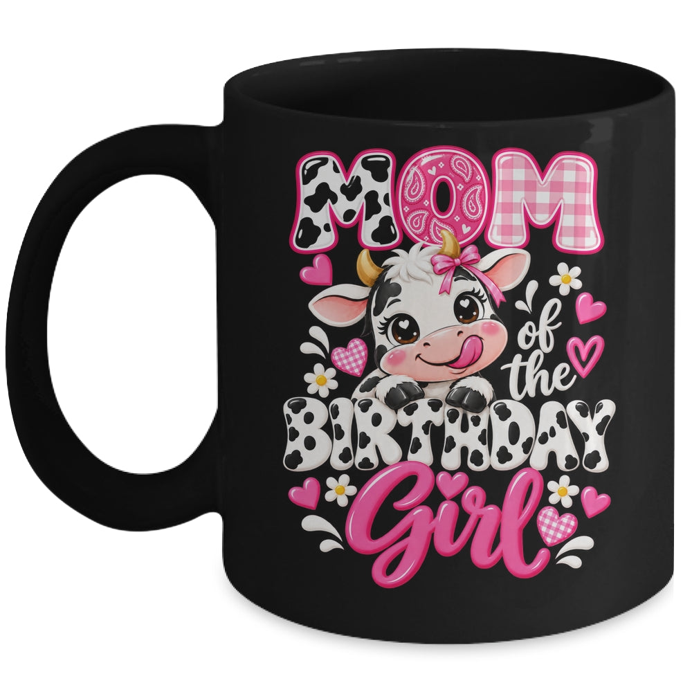 Mom Of The Birthday Girl Cow 1St Birthday Family Farm Mug | teecentury