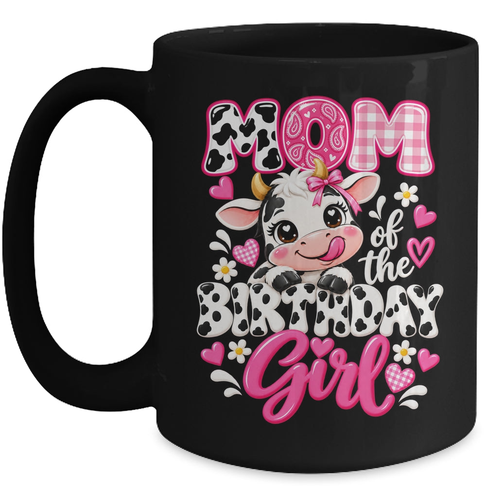 Mom Of The Birthday Girl Cow 1St Birthday Family Farm Mug | teecentury