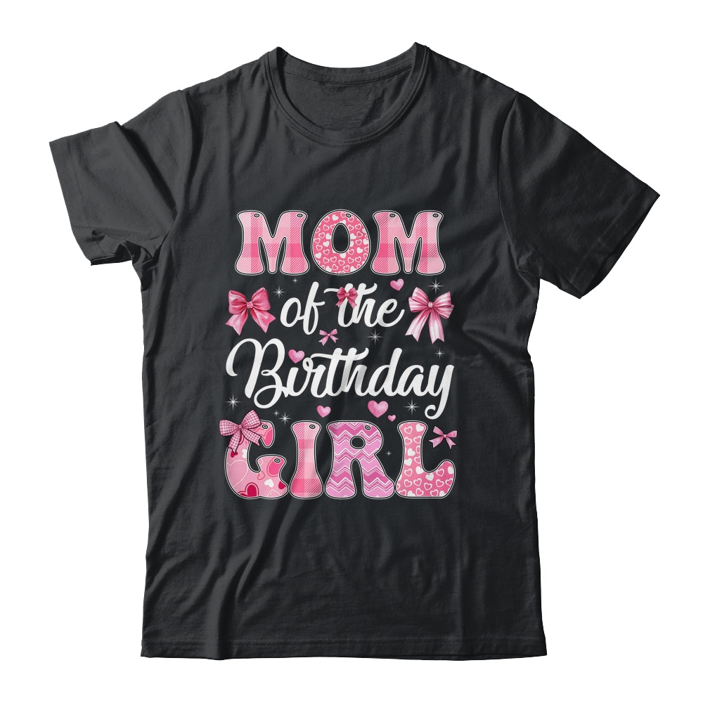 Mom Of The Birthday Girl Family Pink Coquette Bow Shirt & Hoodie | teecentury