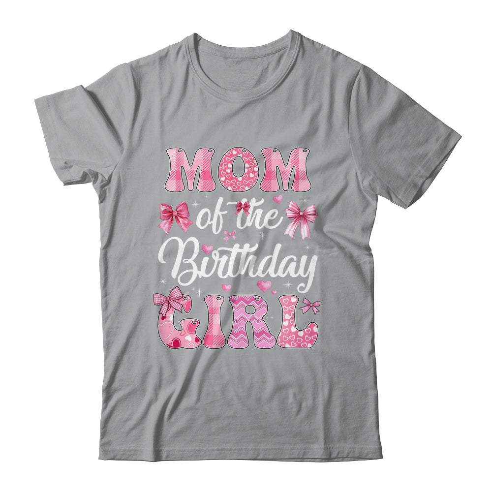 Mom Of The Birthday Girl Family Pink Coquette Bow Shirt & Hoodie | teecentury