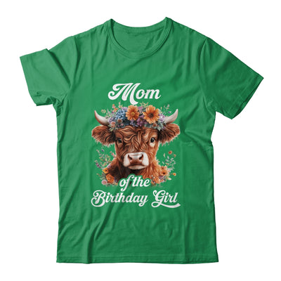 Mom Of The Birthday Girl Highland Cow Farm Family Shirt & Hoodie | teecentury
