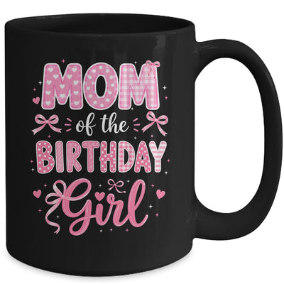 Mom Of The Birthday Girl Matching Pink Coquette Bow Mug | teecentury