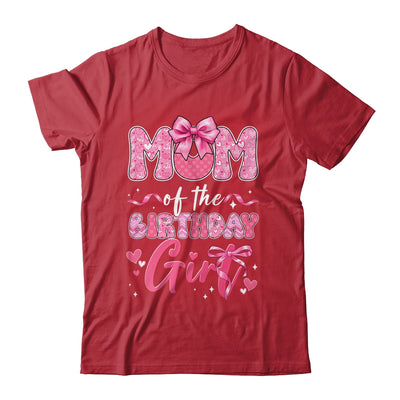 Mom Of The Birthday Girl Pink Coquette Bow Family Shirt & Hoodie | teecentury