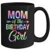 Mom Of The Birthday Girl Tie Dye 1st Birthday Girl Family Mug | teecentury