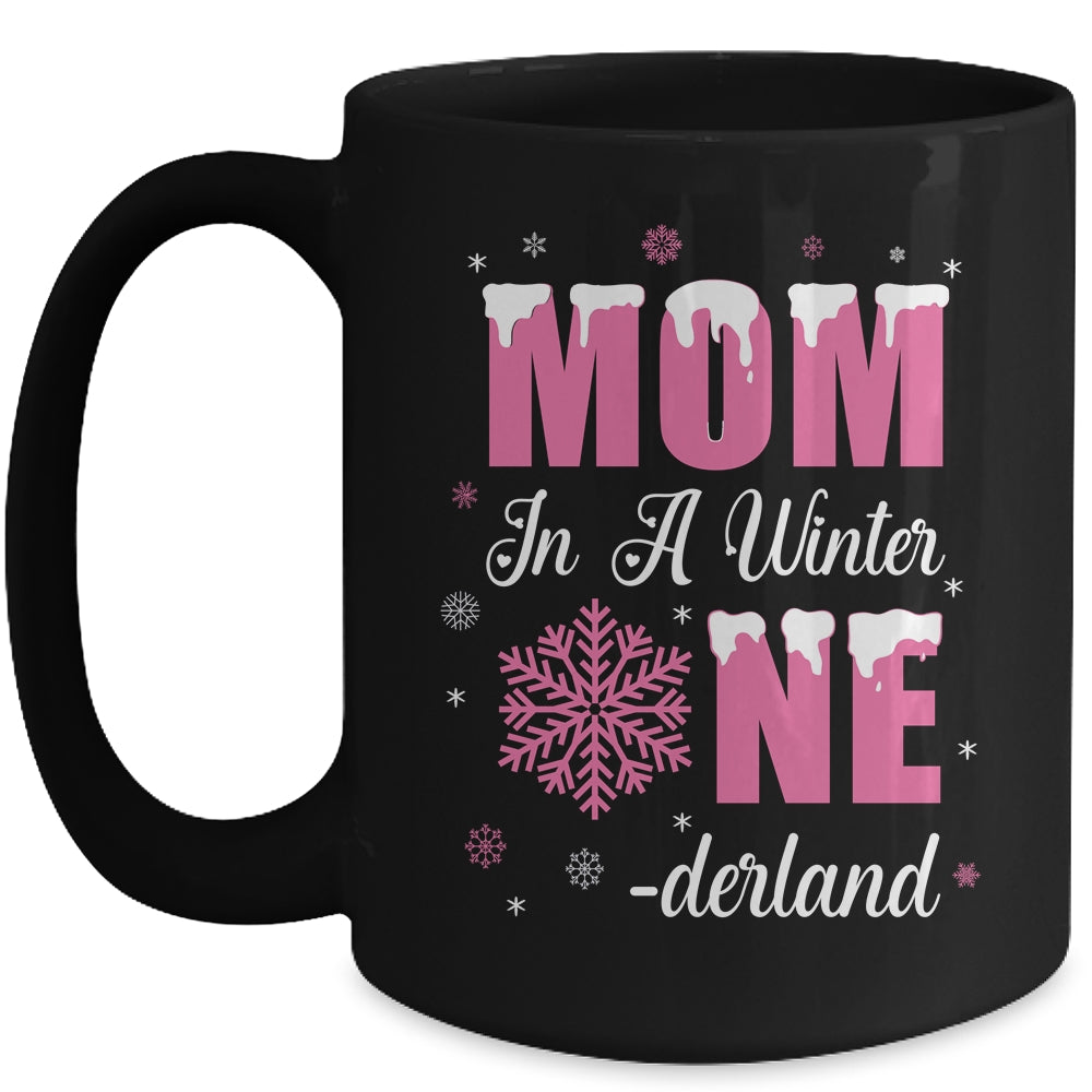 Mom Of The Birthday Girl Winter Onederland 1st Birthday Mug | teecentury