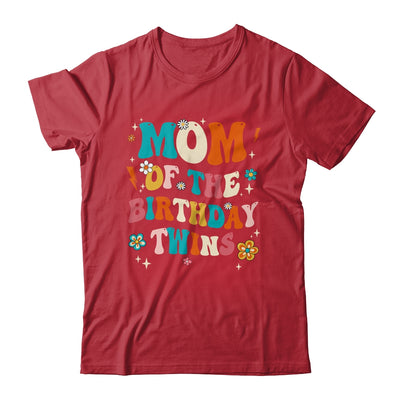 Mom Of The Birthday Twins Boys Girls Party Retro Bday Shirt & Hoodie | teecentury