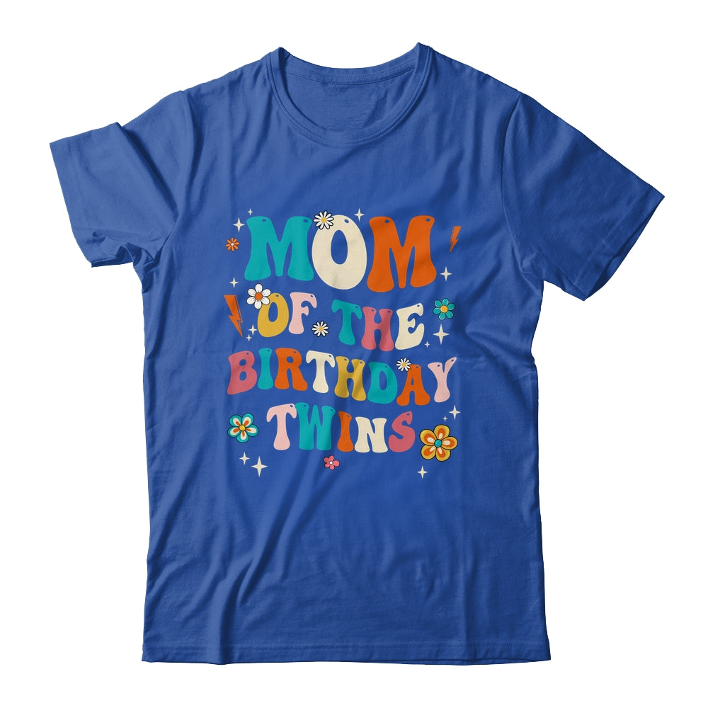 Mom Of The Birthday Twins Boys Girls Party Retro Bday Shirt & Hoodie | teecentury