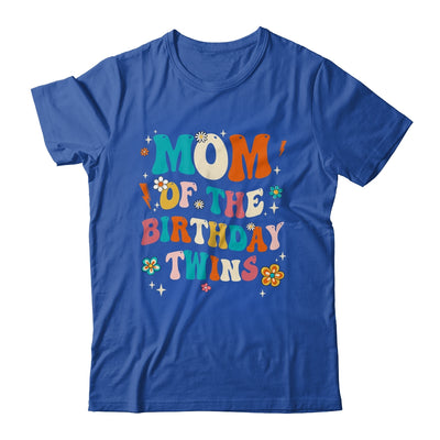 Mom Of The Birthday Twins Boys Girls Party Retro Bday Shirt & Hoodie | teecentury