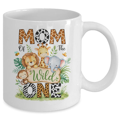 Mom Of The Wild One First Birthday Boy Jungle Safari Mug | teecentury