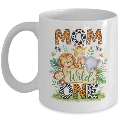 Mom Of The Wild One First Birthday Boy Jungle Safari Mug | teecentury