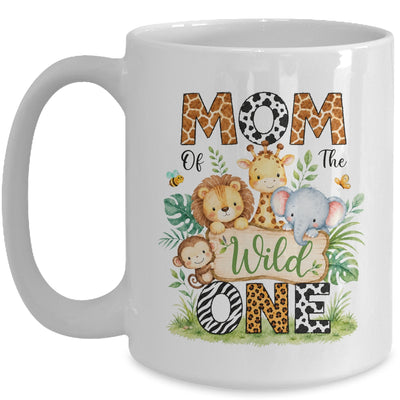 Mom Of The Wild One First Birthday Boy Jungle Safari Mug | teecentury