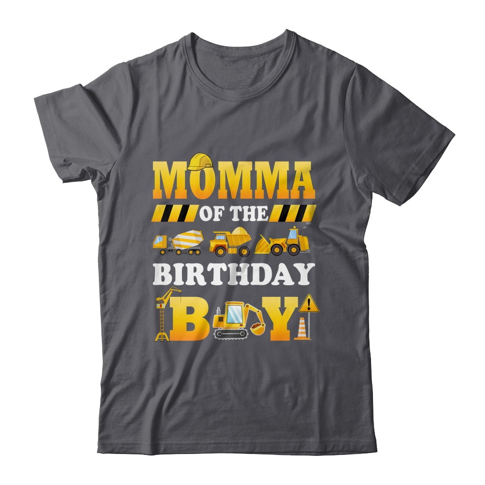Momma Of The Birthday Boy Construction Matching Family Shirt & Hoodie | teecentury