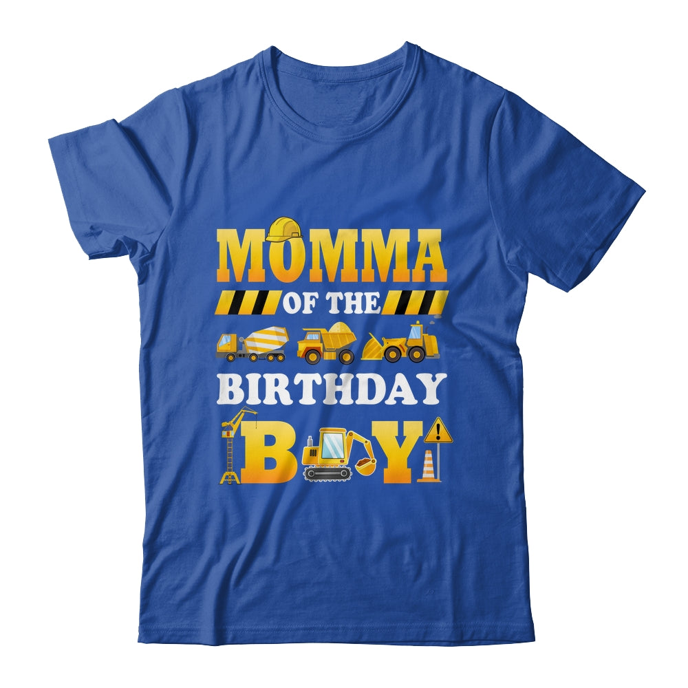 Momma Of The Birthday Boy Construction Matching Family Shirt & Hoodie | teecentury