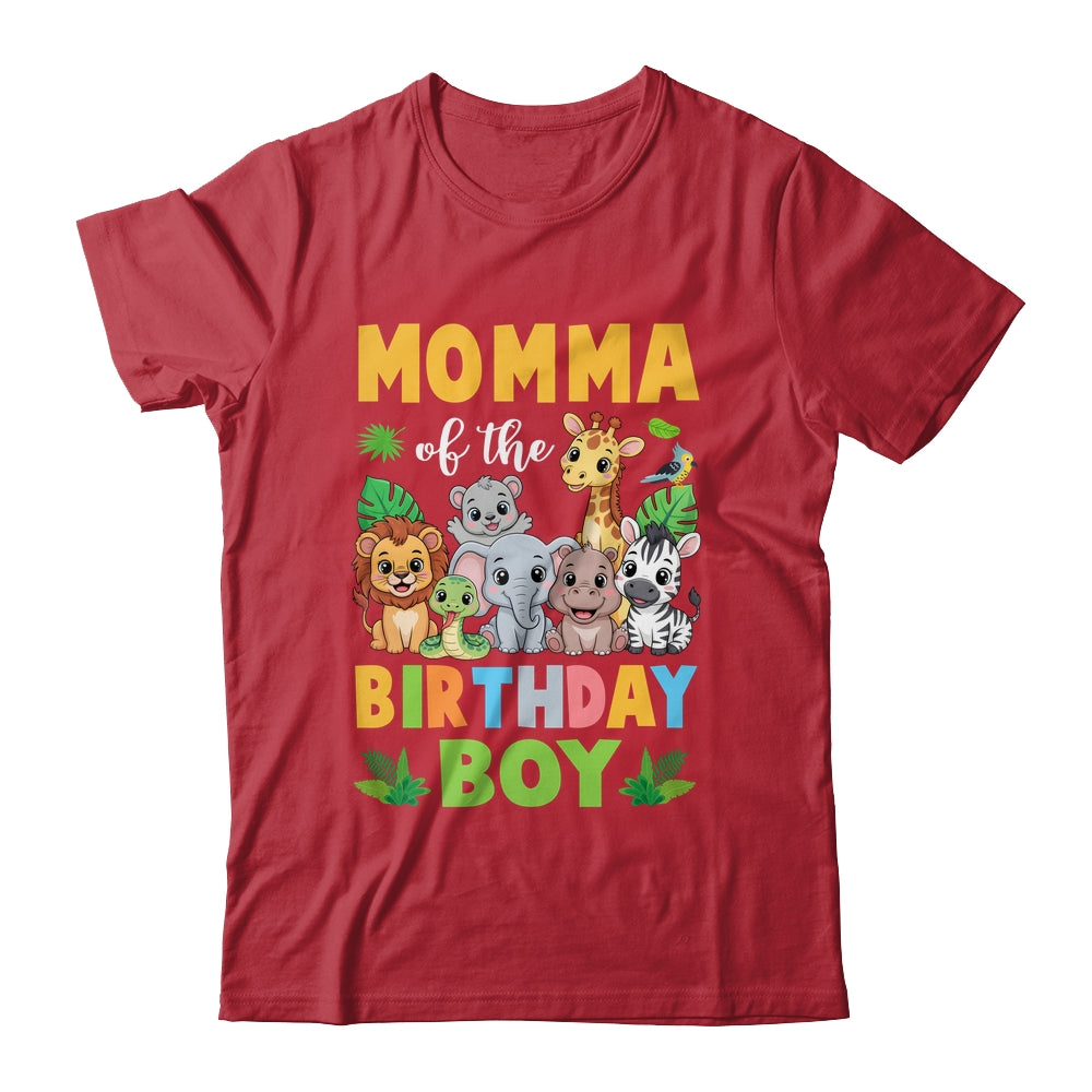 Momma Of The Birthday Boy Kids Safari Jungle Animal Shirt & Hoodie | teecentury