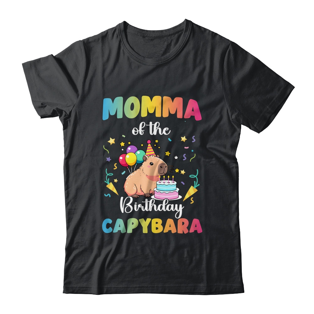 Momma Of The Birthday Girl Capybara Bday Party Family Shirt & Hoodie | teecentury