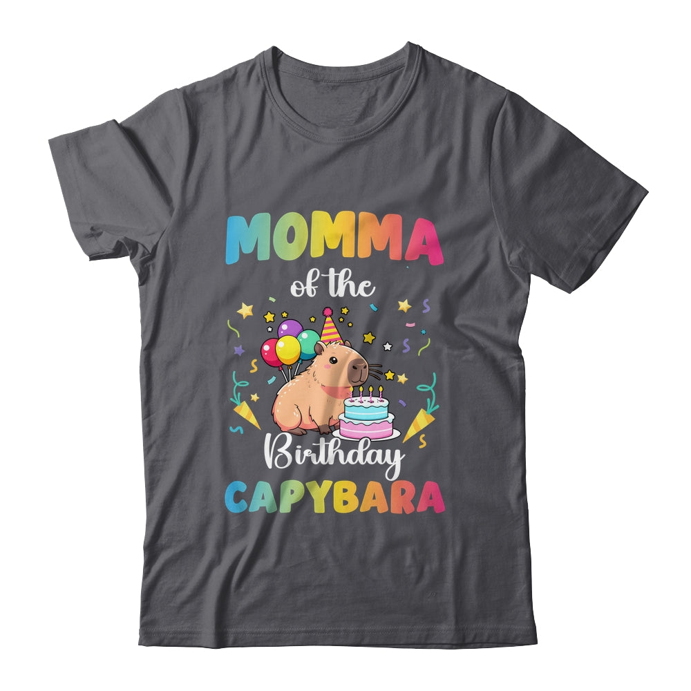 Momma Of The Birthday Girl Capybara Bday Party Family Shirt & Hoodie | teecentury