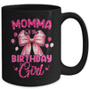 Momma Of The Birthday Girl Coquette Bow Matching Family Mug | teecentury