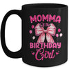 Momma Of The Birthday Girl Coquette Bow Matching Family Mug | teecentury